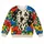 Dalmatian Face and Colorful Abstract Florals for Playful Everyday Style for Women All-over Print Knitted Sweater - 4