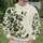 Forest Green Botanical Leaves for Relaxed Everyday Style and Nature-Loving Women All-over Print Knitted Sweater - 6