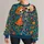 Undead Couple and Floral Skulls for Spooky Date Nights and Halloween Gatherings All-over Print Knitted Sweater - 1