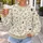Wildflower Bees and Daisies for Sunny Spring Garden Days and Nature-Loving Women All-over Print Knitted Sweater - 5
