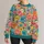 Colorful Crochet-Style Floral Blooms for Everyday Outings and Creative Casual Looks All-over Print Knitted Sweater - 1