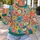 Colorful Crochet-Style Floral Blooms for Everyday Outings and Creative Casual Looks All-over Print Knitted Sweater - 5