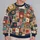 Colorful Folk Floral Patchwork for Creative Everyday Style and Cozy Weekend Wear All-over Print Knitted Sweater - 2