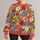 Colorful Crochet-Style Flowers for Spring Outings and Creative Everyday Looks All-over Print Knitted Sweater - 1