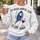 Blue Fish Wine Humor for Theme Park Food Festival Fans and Playful Vacation Celebrations All-over Print Knitted Sweater - 7