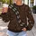 Brown Furry Space Warrior Outfit for Halloween Cosplay and Fan Costume Gatherings All-over Print Knitted Sweater - 5