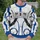 White And Blue Futuristic Pilot Outfit For Cosplay And Halloween Couples All-over Print Knitted Sweater - 6