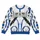 White And Blue Futuristic Pilot Outfit For Cosplay And Halloween Couples All-over Print Knitted Sweater - 4