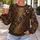Brown Furry Space Adventurer Strap Look for Halloween Cosplay Gift for Him All-over Print Knitted Sweater - 5