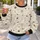 Halloween Spiderweb Bats and Pumpkins for Spooky Autumn Celebrations All-over Print Knitted Sweater - 5