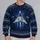 Retro Starship Galaxy Holiday Motifs for Festive Winter Celebrations and Space Fans All-over Print Knitted Sweater - 2