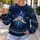 Retro Starship Galaxy Holiday Motifs for Festive Winter Celebrations and Space Fans All-over Print Knitted Sweater - 5