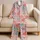 Blush Pink Dinosaur Nursery Charm For Cozy Bedtime, Gift Idea For Little Ones Daily Satin Pajamas Set - 5
