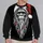 Shaggy Space Creature With Santa Hat for Christmas Parties and Holiday Gift Giving All-over Print Knitted Sweater - 2