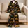Neon Halloween Pumpkin And Bat Motif For Girls, Cozy Holiday Sleepovers Gift Satin Pajamas Set - 5