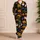 Neon Halloween Pumpkin And Bat Motif For Girls, Cozy Holiday Sleepovers Gift Satin Pajamas Set - 4