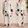 Black And White Cat Faces For Cozy Bedtime Gifts For Cat Lovers And Teens At Home Satin Pajamas Set - 2