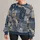 Navy And Natural Patchwork Geometry For Relaxed Everyday Artistic Casual Styling All-over Print Knitted Sweater - 1