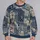 Navy And Natural Patchwork Geometry For Relaxed Everyday Artistic Casual Styling All-over Print Knitted Sweater - 2