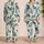 Tropical Wolf Silhouette For Cozy Evenings, Relaxed Home Days, And Teen Gifts Too Satin Pajamas Set - 2