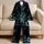 Moody Neon Face Nightwear For Teen Lounge Nights, Cozy Loose Fit Two-Piece Short Set Satin Pajamas Set - 5