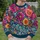 Teal Floral Garden Motifs for Colorful Spring Outings and Creative Everyday Style All-over Print Knitted Sweater - 6