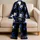 Soccer Ball Lounge Set For Teens, Bold Black Athletic Restwear, Gift For Boys And Girls Satin Pajamas Set - 5