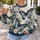 Blue Butterfly Garden Blossoms for Spring Outings, Garden Parties, and Nature Lovers All-over Print Knitted Sweater - 5