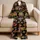 Retro Pop Art Food Collage For Cozy Nights, Teen Gift For Guys And Girls At Home Satin Pajamas Set - 5