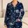 Navy Celestial Planet Bedroom Comfort For Cozy Winter Nights For Teens And Adults Satin Pajamas Set - 1