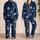 Navy Celestial Planet Bedroom Comfort For Cozy Winter Nights For Teens And Adults Satin Pajamas Set - 2