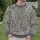 Blue Gray Paisley and Floral Motifs for Artful Everyday Wardrobe Styling All-over Print Knitted Sweater - 8