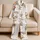 Retro Ice Cream Cone Sleepwear For Cozy Summer Nights, Cute Choice For Teens At Home Satin Pajamas Set - 5