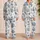 Coastal Coral Seashell Motifs for Summer Beach House Lounging and Gift Giving for Her Satin Pajamas Set - 2