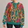 Bohemian Floral Peace Symbol for Spring Festivals and Colorful Everyday Wear for Women All-over Print Knitted Sweater - 1