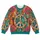 Bohemian Floral Peace Symbol for Spring Festivals and Colorful Everyday Wear for Women All-over Print Knitted Sweater - 4