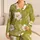 White Hibiscus Olive Tropic Style for Summer Nights and Coastal Getaways for Teen Girls Satin Pajamas Set - 1