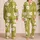 White Hibiscus Olive Tropic Style for Summer Nights and Coastal Getaways for Teen Girls Satin Pajamas Set - 2