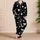 Black Heart Motif For Cozy Nights, Relaxed Weekends, And Romantic Gifts For Her At Home Satin Pajamas Set - 4