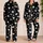Black Heart Motif For Cozy Nights, Relaxed Weekends, And Romantic Gifts For Her At Home Satin Pajamas Set - 2