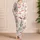 Ivory Cherry And Gold Bow Home Relaxation Look For Women Spring Summer At Home Wear Satin Pajamas Set - 4