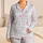 Powder Blue Gingham With Dusty Pink Bows For Cozy Spring And Summer Home Lounging Satin Pajamas Set - 1