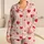 Blush Pink Heart Stripe Home Style for Cozy Nights and Sweet Gift Giving for Her Satin Pajamas Set - 1