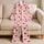 Blush Pink Heart Stripe Home Style for Cozy Nights and Sweet Gift Giving for Her Satin Pajamas Set - 5