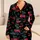 Black Cherry Lounge Wear For Cozy Nights At Home And Gift Giving For Women Daily Satin Pajamas Set - 1