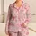 Blush Bow Ribbon Nightwear for Cozy Nights and Romantic Lounging for Women at Home Satin Pajamas Set - 1