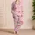 Blush Bow Ribbon Nightwear for Cozy Nights and Romantic Lounging for Women at Home Satin Pajamas Set - 4