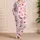 Blush Pink Stripe Heart For Cozy Spring Summer Evenings At Home Wear For Women Daily Satin Pajamas Set - 4