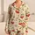 Cream Cherry At Home For Spring Evenings, Soft Retro Cozy Gift For Her All Day Style Satin Pajamas Set - 1