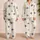 Soft Ivory Cobalt Eye Medallion Motif For Cozy Holiday Nights At Home, Women And Teens Satin Pajamas Set - 2